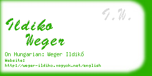 ildiko weger business card