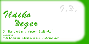 ildiko weger business card